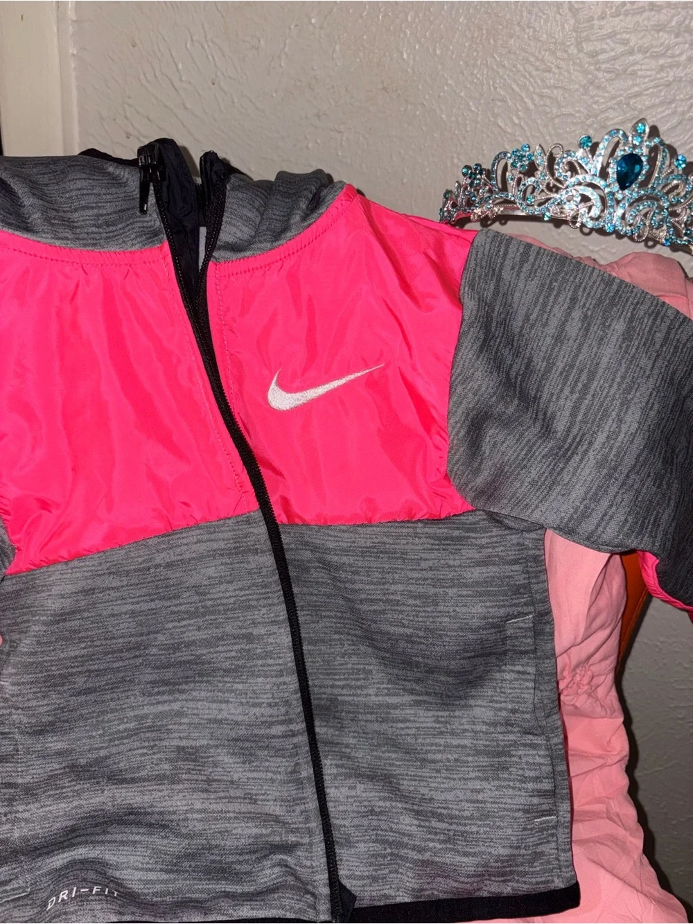 Girls' NIKE Hoodie with Hot Pink 2T